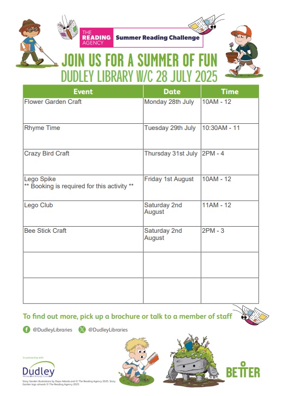 Dudley Library - Summer Reading Challenge Week 2